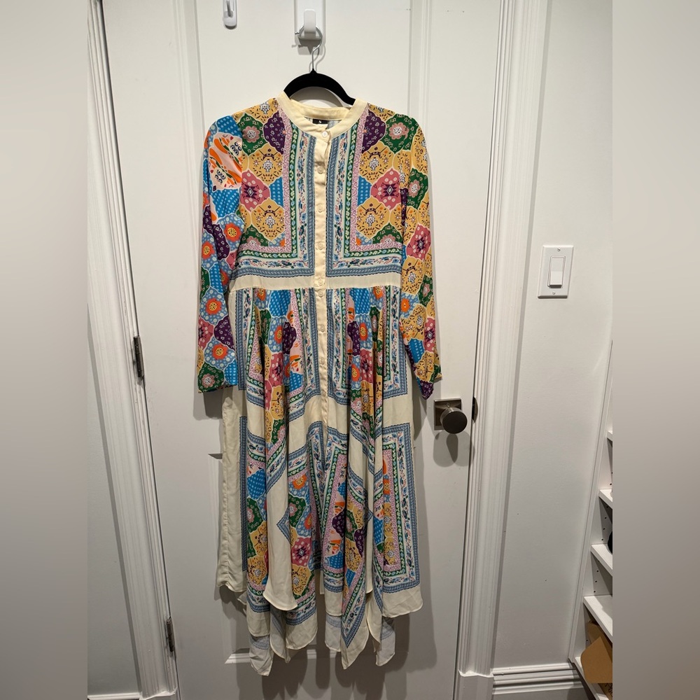 Multicolor Bohemian Long Sleeve Dress